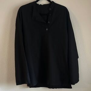 Source Unknown Casual Black Button-Down Shirt